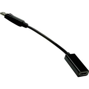 Value 12.99.3144 DisplayPort-kabel DisplayPort / HDMI Adapterkabel DisplayPort-stekker, HDMI-A-bus 0.15 m Zwart