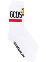 GCDS chaussettes à broderies - Blanc