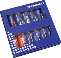 Promat Schroevendraaier-set | XXL | 13-delig | sleuf/PH/PZD/TX | meercomponentengrepen - 4000827719 - 4000827719