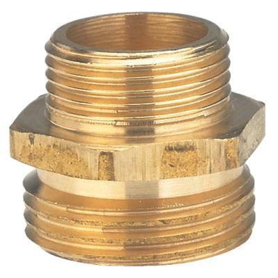 GARDENA 07263-20 Messing Reduceer-schroefdraadnippel 33,25 mm (1) buitendraad, 26,44 mm (3/4) buitendraad