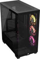 CORSAIR iCUE LINK 3500X RGB Mid-Toren ATX PC-Behuizing - Panoramisch Gehard Glas - Omgekeerde Aansluiting Moederbordcompatibel - 3x CORSAIR RX120 RGB Ventilatoren Inbegrepen - Zwart