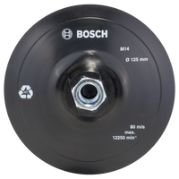 Bosch Accessoires Rubber schuurplateau voor haakse slijpmachines, klithechtsysteem | 125mm - 2609256272