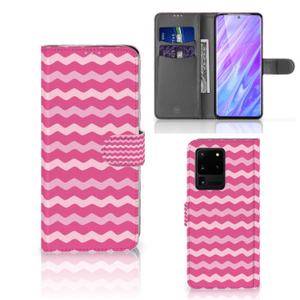 Samsung Galaxy S20 Ultra Telefoon Hoesje Waves Pink