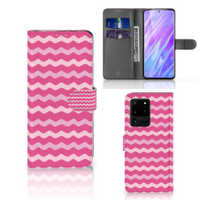 Samsung Galaxy S20 Ultra Telefoon Hoesje Waves Pink - thumbnail