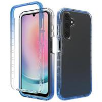 Samsung Galaxy A25 Gradient Series Hybride Hoesje - Blauw / Doorzichtig