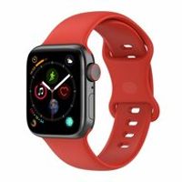 Siliconen sportbandje - Rood - Maat: M/L - Geschikt voor Apple Watch 38mm / 40mm / 41mm