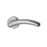 Hardbrass Deurkruk Milano op rozet - mat chroom