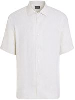 Zegna short-sleeve linen shirt - Tons neutres