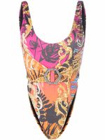 Philipp Plein maillot de bain à imprimé baroque - Orange