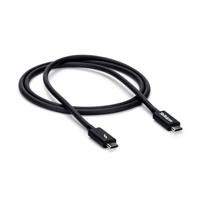 StarTech TBLT3MM1M Thunderbolt 3 Kabel Thunderbolt 3 Stecker auf Stecker, 20Gbit, 1m, schwarz