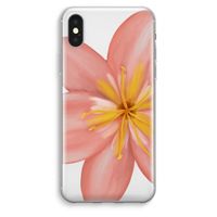 Pink Ellila Flower: iPhone XS Max Transparant Hoesje - thumbnail