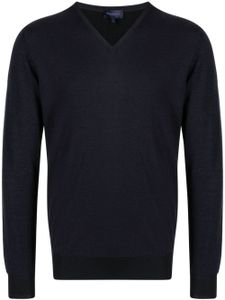 Lanvin pull en maille fine à col v - Bleu