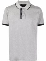 Philipp Plein polo à bande logo - Gris