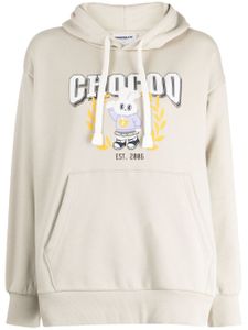 CHOCOOLATE hoodie en coton mélangé à logo imprimé - Tons neutres