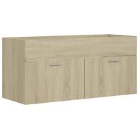 vidaXL Wastafelkast 100x38,5x46 cm bewerkt hout sonoma eikenkleurig