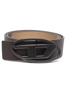 Diesel ceinture en cuir à boucle logo - Marron