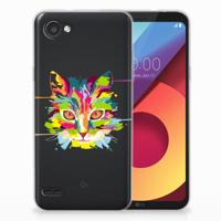 LG Q6 | LG Q6 Plus Telefoonhoesje met Naam Cat Color