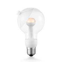 Design LED Lichtbron Move Me - Wit - G80 Cone LED lamp - 8/8/13.7cm - Met verstelbare diffuser via magneet - geschikt voor E27 fitting - 3W 220lm 2700K - warm wit licht