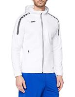 JAKO Heren basic-/capuchonjack met capuchon Champ, blauw/marine/neongeel, S, 6817