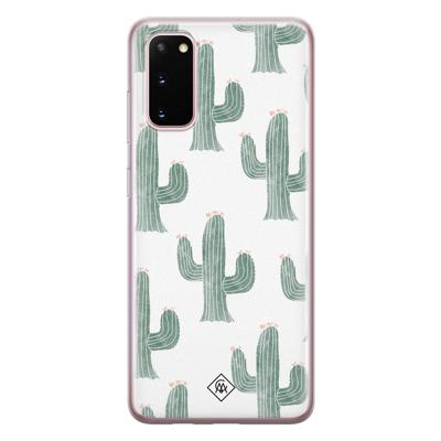 Samsung Galaxy S20 siliconen telefoonhoesje - Cactus print