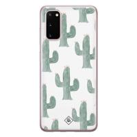 Samsung Galaxy S20 siliconen telefoonhoesje - Cactus print