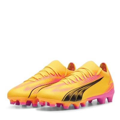 PUMA Dames Ultra Match FG/AG WN's voetbalschoen, Sun Stream Black-Sunset Glow, 4.5 UK, Sun Stream Puma Black Sunset Glow, 37.5 EU