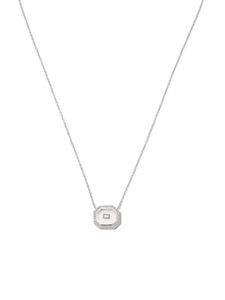 Nikos Koulis collier en or blanc 18ct orné d'émail et diamant - Argent