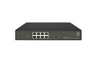 LevelOne GES-2110P Hilbert 10-Port Gigabit PoE Smart Lite Switch, 8 PoE-uitgangen, 2 x Gigabit SFP, 802.3at/af PoE, 130 W PoE-prestatiebudget
