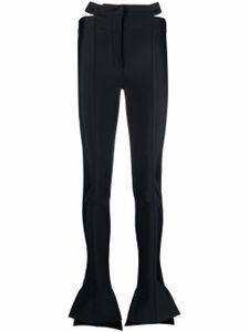 Mugler pantalon à découpes - Noir