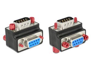 Delock Adapter Serieel [1x D-sub stekker 9-polig - 1x D-sub bus 9-polig] Zwart