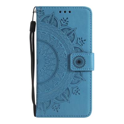 Shop4 - Huawei P Smart (2018) Hoesje - Wallet Case Mandala Patroon Blauw
