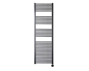 Sanicare elektrische design radiator 60x172cm gunmetal met thermostaat rechts zwart