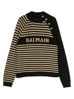 Balmain Kids pull à logo imprimé - Noir - thumbnail