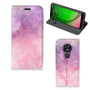 Bookcase Motorola Moto G7 Play Pink Purple Paint