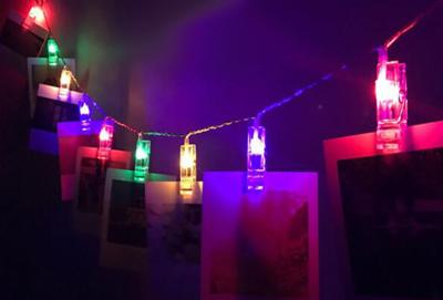 Led-lichtslinger voor foto's of kerstkaarten Led-lichtslinger voor foto's of kerstkaarten