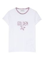 Golden Goose Kids t-shirt en coton à logo brodé - Blanc