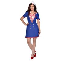 Blauw Sailor Jurkje Dames - thumbnail