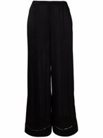 Carine Gilson pantalon de pyjama ample en soie - Noir