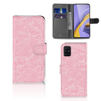 Samsung Galaxy A51 Hoesje White Flowers - thumbnail