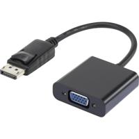 Renkforce RF-4212174 DisplayPort / VGA Adapter [1x DisplayPort stekker - 1x VGA-bus] Zwart Vergulde steekcontacten 12.00 cm - thumbnail