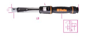 Beta Momentsleutels met klikmechanisme voor het links- en rechtsom vastdraaien, Torsie nauwkeurigheid: ±3% 669N/2 - 006690202