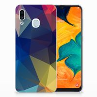 Samsung Galaxy A30 TPU Hoesje Polygon Dark