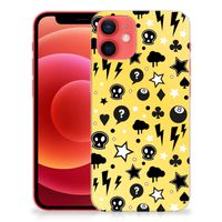 Silicone Back Case iPhone 12 Mini Punk Geel