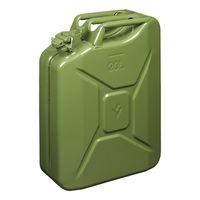 Metalen jerrycan legergroen voor brandstof 20 liter - thumbnail