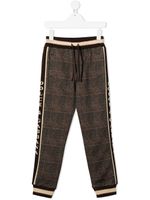 Dolce & Gabbana Kids pantalon de jogging à carreaux - Marron