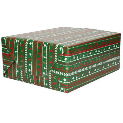 1x Rollen Kerst Cadeaupapier/inpakpapier Donker Groen Met Gekleurde Sterren 200 X 70 Cm - Cadeaupapier 1x Rollen Kerst Cadeaupapier/inpakpapier Donker Groen Met Gekleurde Sterren 200 X 70 Cm - Cadeaupapier
