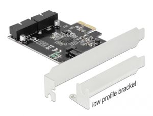 Delock 90387 PCI Express x1-kaart naar 2 x interne USB 3.0-pins header