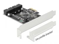 Delock 90387 PCI Express x1-kaart naar 2 x interne USB 3.0-pins header - thumbnail