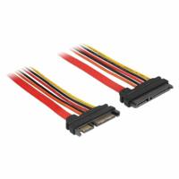 Delock Verlengkabel SATA 6 Gb/s 22 pin stekker > SATA 22 pin aansluiting (3,3 V + 5 V + 12 V) 10 cm