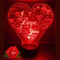 3D LED LAMP - HART LOVE HART